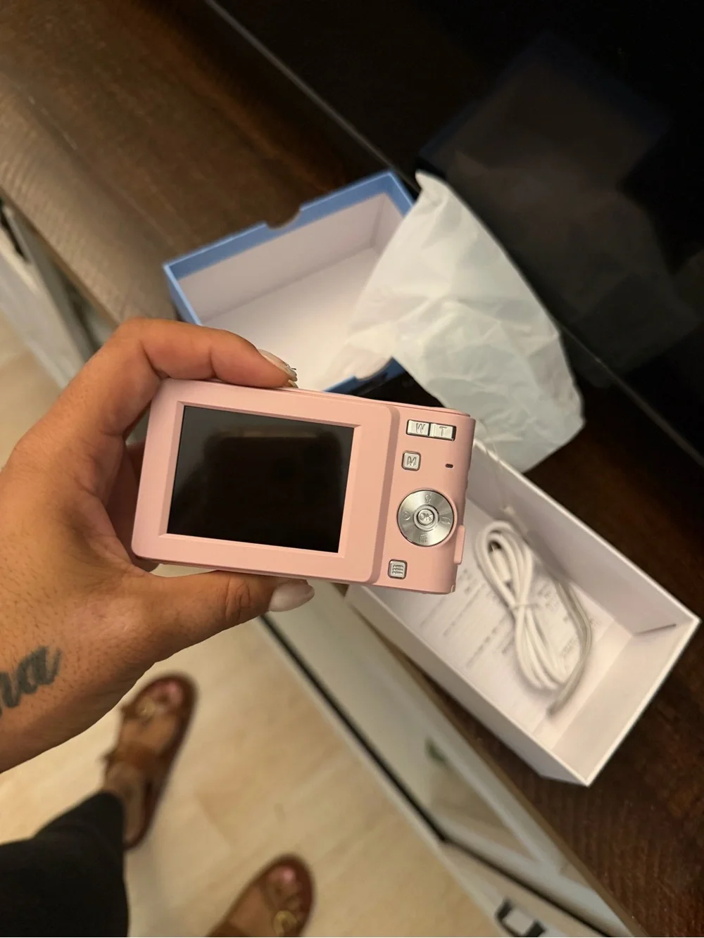 Compact Pink Digital Camera with 10x Optical Zoom